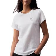 T-Shirt Blanc Femme Calvin Klein Jeans Essential Slim