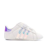 Baskets Blanches Fille Adidas Crib vue 2