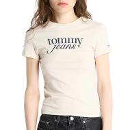 T-shirt Beige Femme Tommy Hilfiger Essential