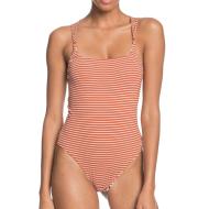 Maillot de bain 1 pièce Marron/Rayures Femme Roxy Honey vue 2