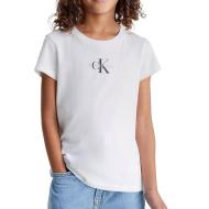 T-Shirt Blanc Fille Calvin Klein Jeans Micro pas cher