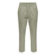 Pantalon Vert Homme ONLY & SONS Cot Lin