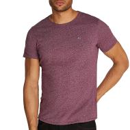 T-shirt Violet Homme Tommy Hilfiger Slim Jaspe pas cher