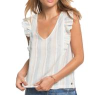 Blouse Blanche à rayures Femme Roxy Gone Tomorrow pas cher