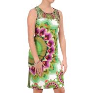 Robe Verte/Rose Femme Desigual Knitted pas cher