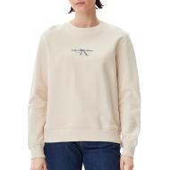 Sweat Écru Femme Calvin Klein Gradient Monologo pas cher