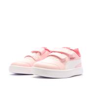 Baskets Roses/Blanches Fille Puma Courtflex V2 vue 6