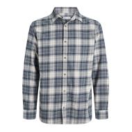 Jack &amp; Jones Shua Blaues kariertes Hemd für Jungen günstig
