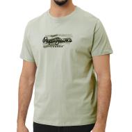 T-shirt Vert Homme Pepe jeans Castle