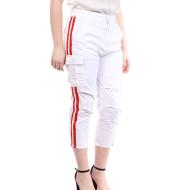 Pantalon Blanc/Rouge Femme Teddy Smith Pianca Ankle pas cher