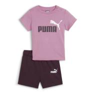 Ensemble Rose/Noir Fille Puma Minicats pas cher