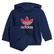 Sudadera con capucha de chándal Adidas para niño en azul marino y rojo ver 3