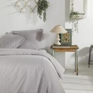 Parure de Lit unie en coton gris mastic Today 220x240 pas cher