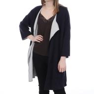 Gilet long marine femme French Connection Gemini pas cher