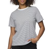 T-shirt Blanc à rayures Femme Pieces Ria pas cher