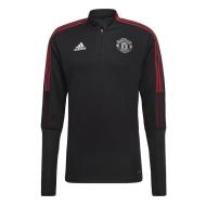 Manchester United Sweat 1/4 zip Noir Homme Adidas 21/22 pas cher