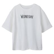 T-shirt Blanc Fille Name it Wednesday pas cher