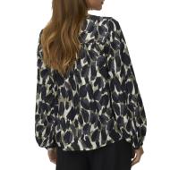 Blouse Noir/Kaki Femme Vero Moda Fanini vue 2