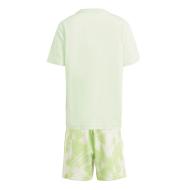 Ensemble survêtement Vert Enfant Adidas Short Tee Set vue 2