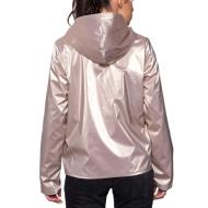 Veste imperméable Corail et Doré Femme Laura Jo réversible courte vue 2