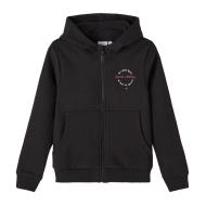 Sweat Noir zippé Fille Name It Folise pas cher