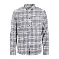 Chemise à carreaux Bleu/Gris Homme Jack & Jones Grindle pas cher