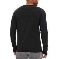 T-shirt Manches Longues Noir Homme Calvin Klein Jeans Stretch vue 2