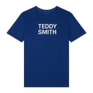 T-shirt Bleu Homme Teddy Smith Basic Mc