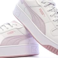 Baskets Blanc/Rose Fille Puma Carina Street Beach vue 7