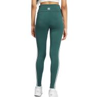 Legging Vert Femme Adidas 3 bandes vue 2