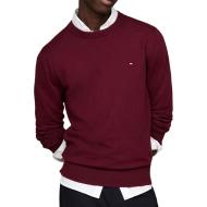 Pull Bordeaux Homme Tommy Hilfiger Essential Crew pas cher