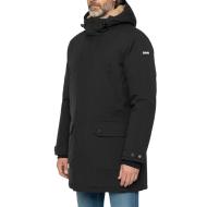 Parkas Noir Homme Schott Parka Fixe Doublee Sherpa