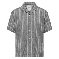 Chemisettes Gris Homme Only & Sons Onsseppo Strip pas cher