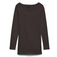 T-shirt Marron Femme Vero Moda Maxi My Ls Soft pas cher