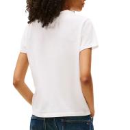 T-shirt Blanc/Jaune Femme Tommy Hilfiger Tjw Reg Essential vue 2