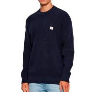 Pull Marine Homme Calvin Klein Jeans Waffle pas cher