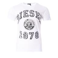 T-Shirt Blanc/Noir Homme Diesel Diegor1 pas cher