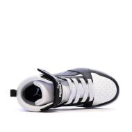 Weiß/schwarze Puma Rebound Sneaker für Jungen Ansicht 4