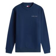 Sweat Marine Homme Tommy Hilfiger Linear Crew vue 2