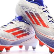 Chaussures de Football Blanches/Bleu/Rouges Homme Adidas League vue 7