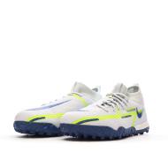 Chaussures de Foot Blanc/Bleu/Jaune Junior Nike Phantom GT2 Academy vue 6