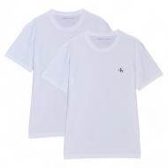 Lot de 2 T-shirts Blanc Homme Calvin Klein Monologo vue 2