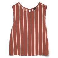 Blouse Blanc/Rouge Femme Vero Moda Christina Stripe pas cher