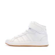 Baskets Blanc Mixte Adidas Grand Court Mid Shoes pas cher