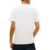 T-shirt Blanc Homme Tommy Jeans Reg Badge DM0DM20322 vue 2