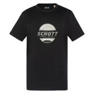 T-shirt Noir Garçon Schott USTOUR