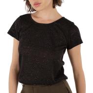 T-shirt Noir Femme Deeluxe Glitter To W
