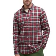 Chemise à Carreaux Marine/Bordeaux Homme Timberland Poplin pas cher