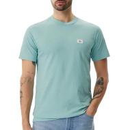 T-Shirt Turquoise Homme Calvin Klein Jeans Label pas cher