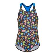 Maillot de bain Noir/Bleu Fille Nike Racerback pas cher